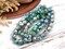 *20* 8mm Etched Silver AB Washed Blended Pacific Blue Turquoise Fire Polished Round Beads